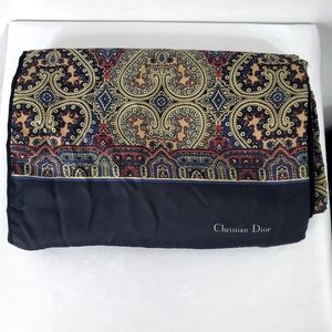 Christian Dior Men’s Scarf Silk Front & Wool Back